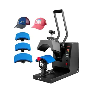 Vevor Warmte Persmachine Transferpers Cap Hittepers 21.5x10CM 4 Verwarmingskussens Sublimatie Transfer