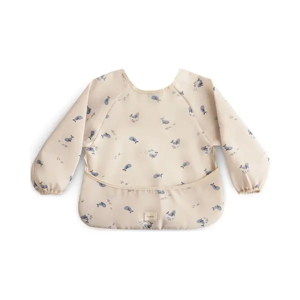 Slabbetje Mushie Long Sleeve Whales thumbnail