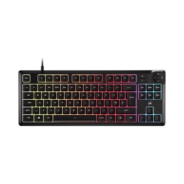 Corsair K55 Core Tkl Rgb Keyboard Gaming Usb Qwerty Uk English Black thumbnail