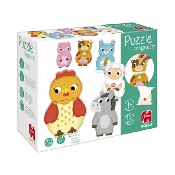Jumbo Goula - Magnetisches Austauschbares Bauernhof - Puzzle thumbnail