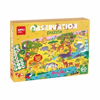 Apli - Junior Jungle Observeerpuzzel (60 stuks)