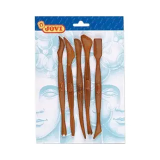Jovi Modelling Tools For Modelling Clay, Plasticine, Etc. 5 Pieces In Blister Packaging