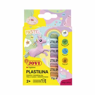 Jovi Plastilin, Leicht Formbare Modelliermasse Für Kinder Ab 2 Jahren, 6 Stangen Je 15g