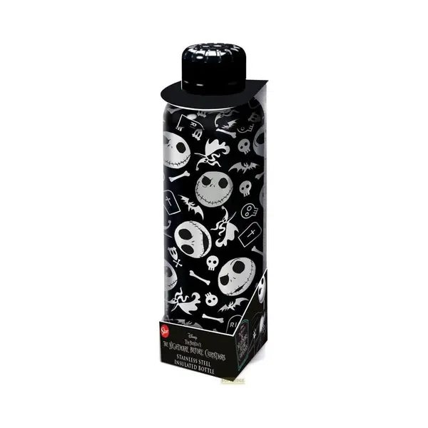 Stor Jack Skellington Stainless Steel Insulated Bottle 515ml - The Nightmare Before Christmas Design - Premium, Leak-Proof, And Double-Walled For Hot Or thumbnail