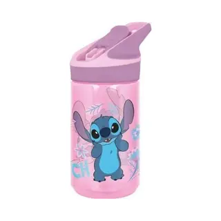 stor Disney's Stitch Tritan Premium Drinkfles Pink Jungle - 480 Ml – Sluit Goed Af – Drinkfles Voor Kinderen – Roze