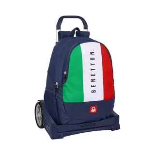 Safta Benetton Flag Ergonomische Rugzak Met Evolution-trolley, Ideaal Voor Kinderen Van Verschillende Leeftijden, Comfortabel En Veelzijdig, Kwaliteit