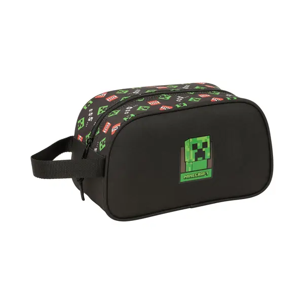 safta Minecraft - Medium Children's School Toiletry Bag With Handle, Children's Toiletry Bag, Adaptable To Cart, Easy Cleaning, Comfortable And Versatile, thumbnail