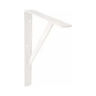 Amig Plankdrager/planksteun Van Metaal - Gelakt Wit - H400 X B275 Mm - Boekenplank Steunen - Tot 225 Kg