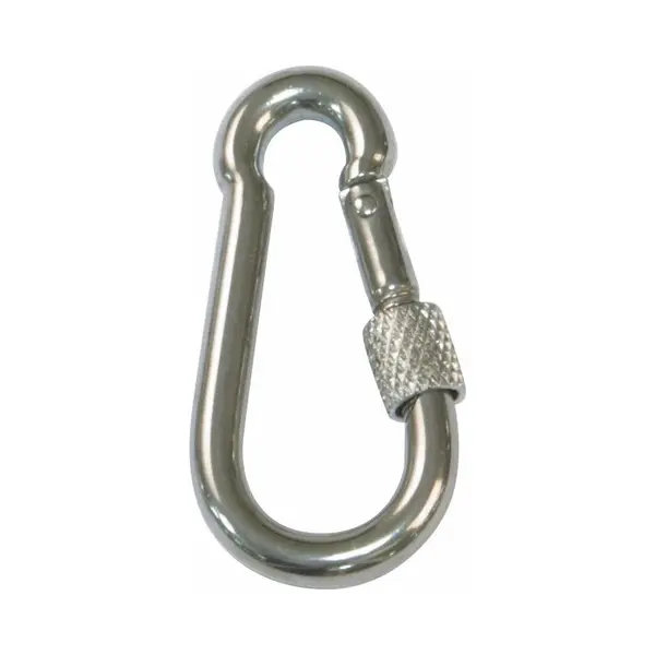 Amig Karabijnhaak Met Schroefsluiting - 1x - 8 X 80mm - Aisi 316 Staal - 120kg - Marine Kwaliteit thumbnail