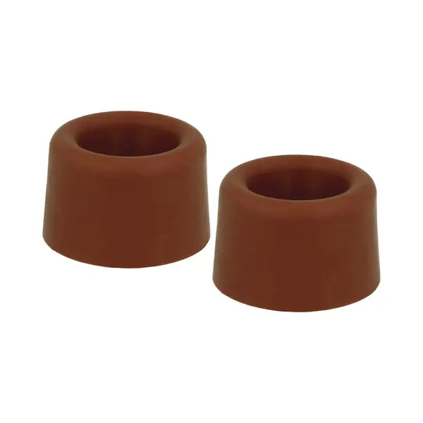 Amig Deurstopper/deurbuffer - 2x - D23mm - Inclusief Schroeven - Rubber - Bruin thumbnail