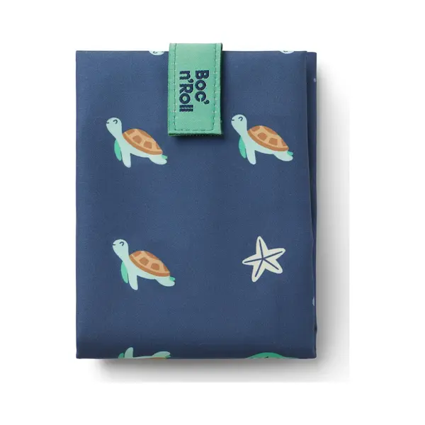 Roll'eat Boc’n’Roll Animals Turtle Katoen Marineblauw thumbnail