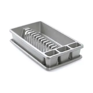 PlasticForte Afdruiprek Met Lekbak - Zilvergrijs - 45 X 26 Cm - Afwasrek