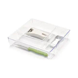 PlasticForte Lade Organizer Skuff - Transparant - Kunststof - 23 X 23 X 5 Cm - Modulair - Ladeverdeler