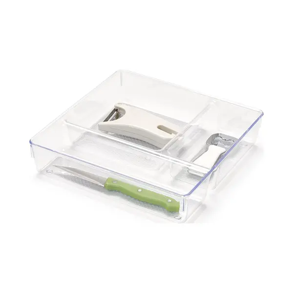 PlasticForte Lade Organizer Skuff - Transparant - Kunststof - 23 X 23 X 5 Cm - Modulair - Ladeverdeler thumbnail