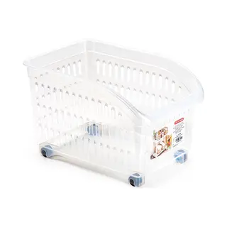 Plasticforte Opberg Trolley Container - Transparant - Op Wieltjes - L30 X B18 X H19 Cm - Kunststof - Opslag Box/bak - 10 Liter