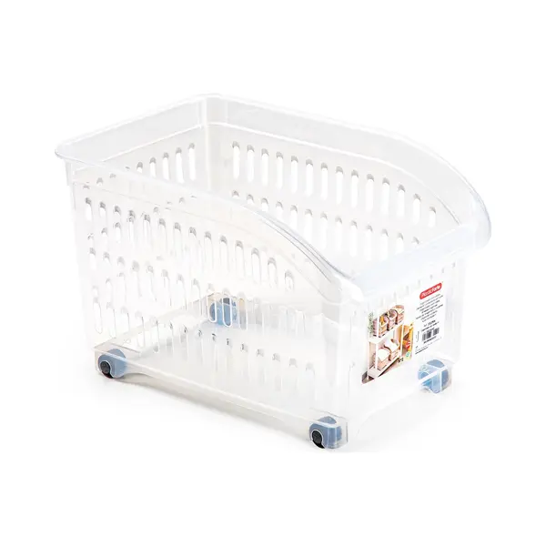 Plasticforte Opberg Trolley Container - Transparant - Op Wieltjes - L30 X B18 X H19 Cm - Kunststof - Opslag Box/bak - 10 Liter thumbnail