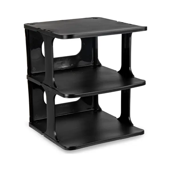 Plasticforte Schoenenrek Verticaal - Stapelbaar - Zwart - Kunststof - 26 X 25 X 30 Cm - Voor 3x Paar Schoenen - Ruimtebesparend/opbergruimte thumbnail