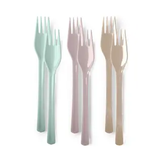 Plasticforte Vorken - Kunststof - 6x Stuks - Herbruikbaar Plastic - 19 Cm - Bbq / Verjaardag / Camping / Party