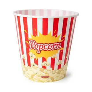 Plasticforte Popcorn Bak - Rood/wit Retro Print - Kunststof - 18 X 18 Cm - 2.8 Liter - Herbruikbaar