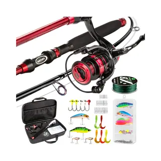Ghosthorn Telescoop Vishengel Set – Draagbare Visuitrusting Voor Beginners En Gevorderden – Samenklapbare Hengel Met Molen, Lijn En Aas – Ideaal