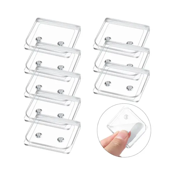 8 Stuks—Douchegordijnklemmen - Douchegordijnbevestigingsklemmen - Transparante Badkamerklemmen - Stootvaste Badkamerklemmen - Douchegordijnklemmen - thumbnail