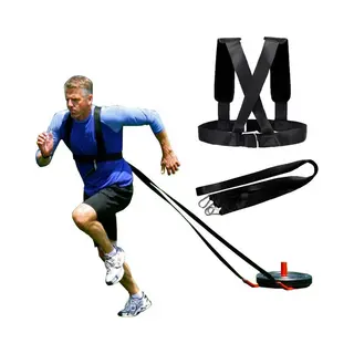 1 Stuk Snelheidstraining Weerstandsbanden - Fitness Weerstandstraining Harnas - Verstelbare Gevoerde Schouderband - Kracht Training - Fitness
