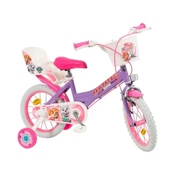 Toimsa Bikes Kinderfahrrad Paw Patrol Skye Fahrrad – 12/14/16 Zoll Mit Stützrädern Puppensitz, 1 Gang, Kettenschutz, Schutzbleche, Stützräder, thumbnail