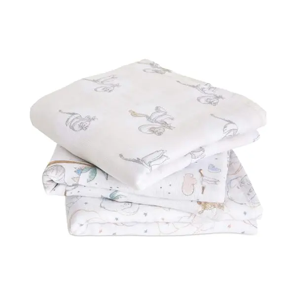 Aden + Anais 100% Cotton Muslin Musy Squares, Multi-use Baby Cloths For Girls & Boys, 70x70cm, Ideal Newborn & Infant Nursing Set, 3 Pack, Disney Baby thumbnail