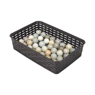 Hega Hogar Opbergmandje/ladeverdeler - Donkerbruin - 2 Liter - Kunststof - 17 X 25 X 6 Cm - Kleine Opslag Bakjes - Manden