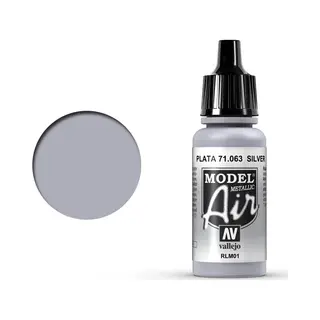 Vallejo 71.063 Acrylfarbe 17 ml Silberflasche