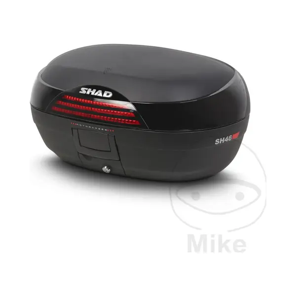 Shad Motorcycle Top Box. SH46 Black. D0B46200. Rear Luggage Trunk For Motorbike Or Scooter. thumbnail
