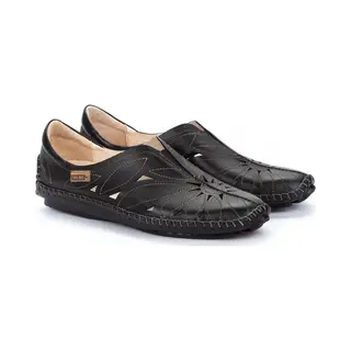 Pikolinos For Woman. 578-7399 Jerez Leather Moccasins Black (39), Flat, None, Casual