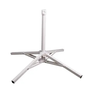 Gerimport Parasolvoet/kruisvoet - Wit - Metaal - 85 X 56 Cm - Stangdiameter 25/32 Mm