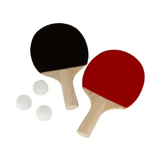 Gerimport Tafeltennis Setje - 2 Bats En 3 Ballen - Hout/kunststof - 23 X 14 Cm - Pingpong