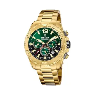 Festina Mens Gold Pvd-Plated Steel Chronograph Watch With Bracelet F20684/3