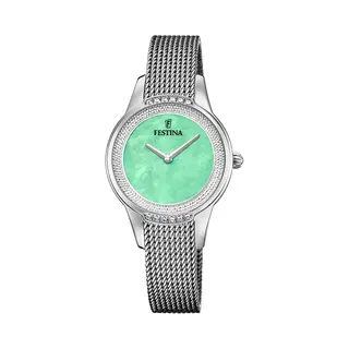 Festina Damen Uhr Analog Edelstahl 316L Silber - Quarzwerk - Mineralglas Hochresistent - 5 Atm Wasserdicht F20494/6 - Mademoiselle
