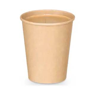 Kinvara Papieren Koffiebeker/drinkbeker - 12x Stuks - 240 Ml - Gerecycled Kraft Papier - Biologisch Afbreekbaar - Wegwerp Bekers