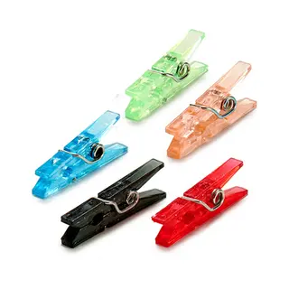 Pincello Hobby Mini Wasknijpers - 20x - Gekleurd - Kunststof- 2, 5 Cm