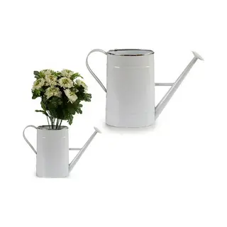 Ibergarden, Gieter, Dekorative Giesskanne Metall Weiss Silberfarben 10, 5 X 22, 5 X 38 Cm (2 l)