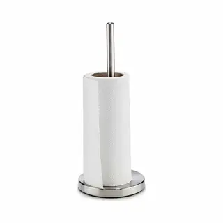 Kinvara Stijlvolle Basic Metalen Keukenrolhouder Zilver 15 X 33 Cm