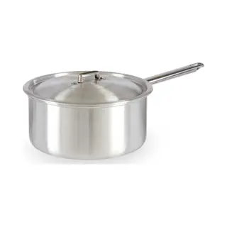 Kinvara Steelpan - Zilverkleurig - 26x43x16 Cm - 5 Liter - Aluminium - Handige Deksel - Sauspan/juspan