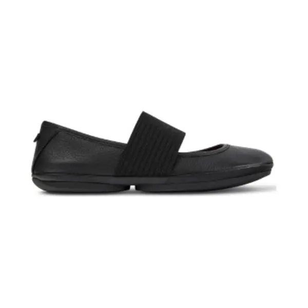 Camper For Woman. 21595-242 Right Nina Black Leather Ballerinas (35), Flat, 1 To 3 Cm, Casual, Sustainable thumbnail