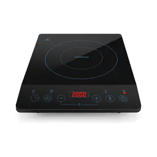 Aigostar Induktionskochfeld 1 Platte - Tragbar 2000W, Ultradünn Induktionskochplatte, 10 Stufen (60-240°C), Timer 3h,