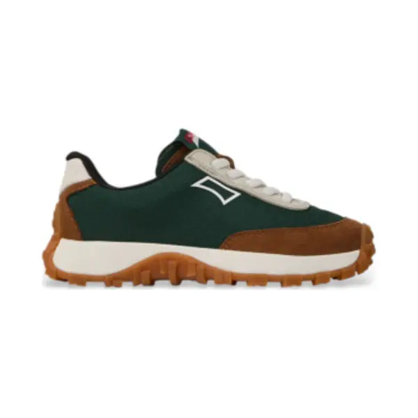 Camper Unisex For Kids. K800548-025 Drift Trail Leather Shoes Green (32), Fabric, Flat, 1 To 3 Cm, Laces, Casual, Children's Fashion thumbnail