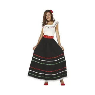 Fiestas Guirca Mexicaanse Senorita Dona Maribella In Zwart Wit Vrouw Kostuum