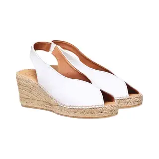 Toni Pons Laila-p Esparto Sleehak Sandalen Wit Eu 36 Vrouw