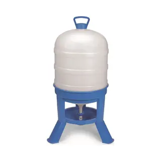 Gaun Supplies For Cages Poultry Drinker With Legs 40 L Blue With Siphon