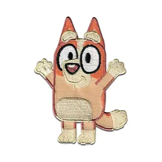 Comercial Mercera, Bluey, Chili Heeler, Opstrijkbare Stoffen Patch Bruin, Strijkbare Patch Ideaal Voor Petten, Jassen, T-shirts, Schooltassen, 100%