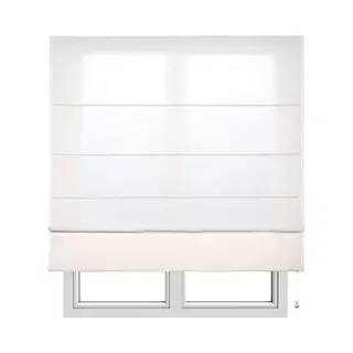 Storesdeco Raffrollo Mit Stangen 175H X 180B - Waschbares Faltrollo Zum Bohren Inkl. Montagematerial - Lichtdurchlässige Roman Blinds Mit