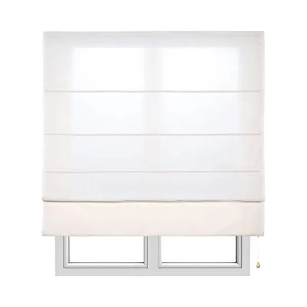 Storesdeco Raffrollo Mit Stangen 175H X 180B - Waschbares Faltrollo Zum Bohren Inkl. Montagematerial - Lichtdurchlässige Roman Blinds Mit thumbnail